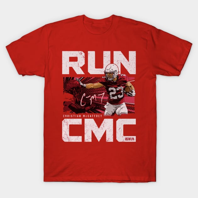 Christian McCaffrey San Francisco Stiff Arm T-Shirt by Chunta_Design